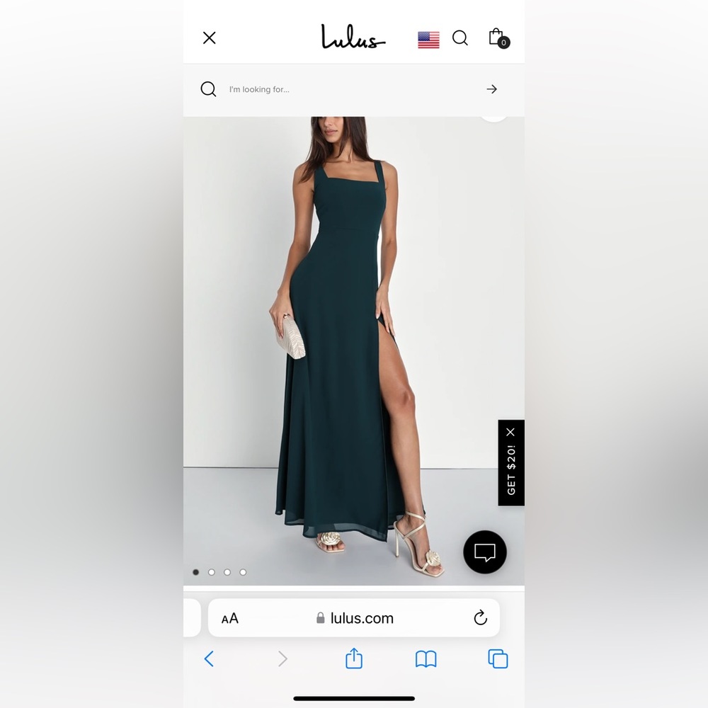 Lulu’s Emerald Green Maxi Dress